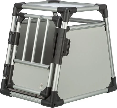 Trixie Transportbox Aluminium, mit Sicherheitsverschluss, S, silber