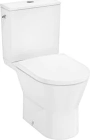 Hansgrohe EluPura Original S Stand-WC Set 640 mit horizontalem Abgang, AquaChannel Flush, HygieneEffect mit Spülkasten und WC Sitz mit SoftClose und QuickRelease