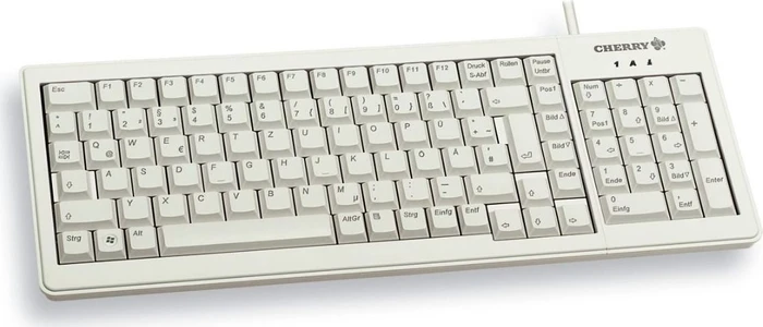 Cherry G84-5200 Compact Keyboard hellgrau, Cherry ML, PS/2 & USB, DE