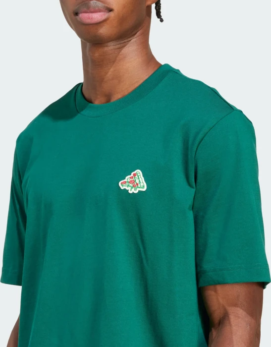 adidas Mini Pizza Graphic T-Shirt kurzarm collegiate green (Herren)