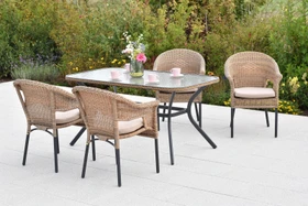 Merxx Ravenna Gartenmöbel-Set braun, 9-tlg.