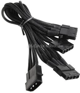 BitFenix Alchemy 4-Pin Molex auf 3x 4-Pin Molex 55cm, sleeved schwarz