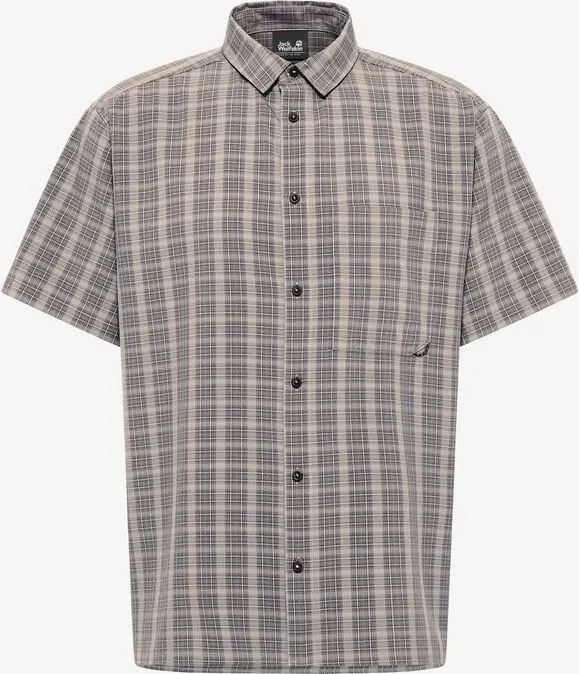Jack Wolfskin Meseta Hemd kurzarm phantom checks (Herren)
