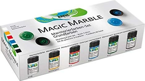 Kreul Magic Marble Marmorierfarbe Grundfarben, 6 Farben, 20ml