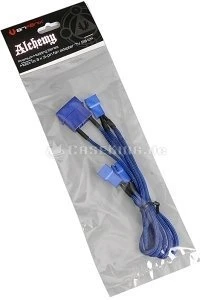 BitFenix Molex auf 3-Pin Adapter, sleeved, 20cm, blau