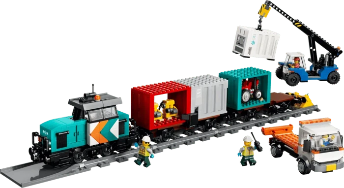 LEGO City - Hafengüterzug mit Kran und LKW