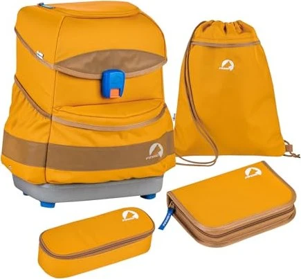 Finkid Buddy Classic golden beet red/chili Schultaschen-Set, 4-tlg.