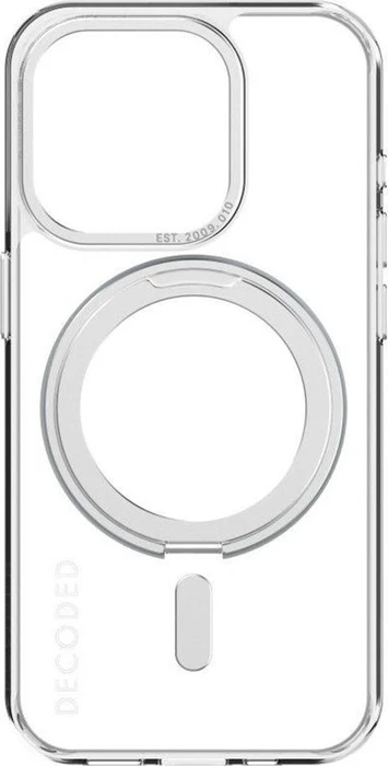 Decoded Recycled Plastic Loop Stand Back Cover für Apple iPhone 15 Pro transparent
