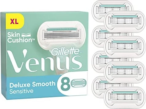 Gillette Venus Deluxe Smooth Sensitive Rasierklinge, 8 Stück