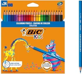 BIC Kids ECOlutions Evolution Buntstift sortiert, 24er-Set