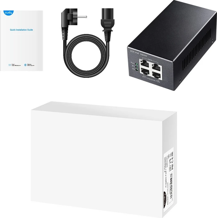 Cudy Desktop Gigabit PoE-Injektor, 4x RJ-45, 60W PoE+