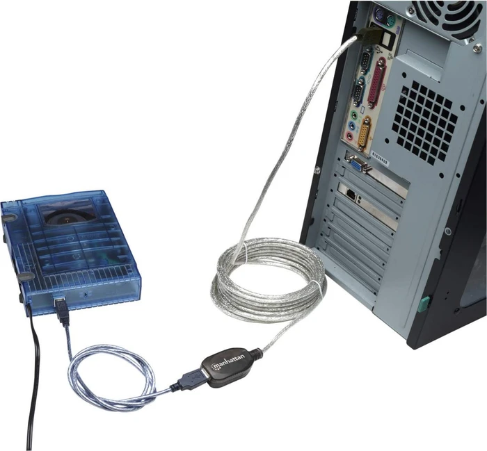 Manhattan USB 2.0 aktives Verlängerungskabel A/A, 5m