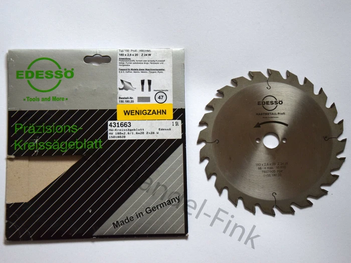 Edessö Type 150 Kreissägeblatt 24Z, 180x1.6x20mm, 1 Stück