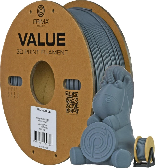 PrimaCreator PrimaValue ABS, dark grey, Spule, 1.75mm, 1.00kg