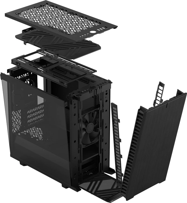 Fractal Design Define 7 Mini Black TG Light Tint, Glasfenster, schallgedämmt