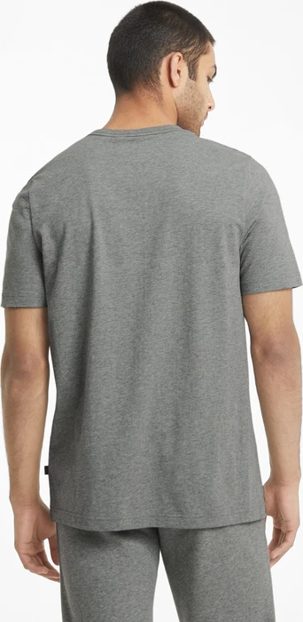 Puma Essentials Logo T-Shirt kurzarm medium grey heather (Herren)