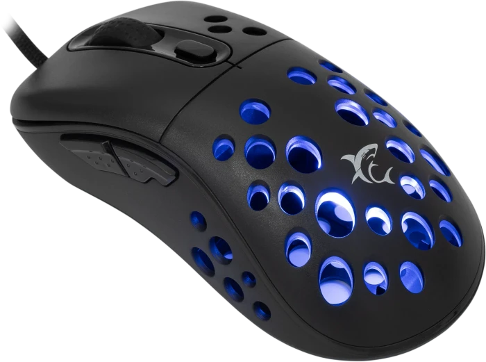 White Shark Azrael Black Gaming Mouse, schwarz, USB