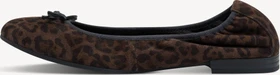 Tamaris Leder Ballerina mocca leopard (Damen)