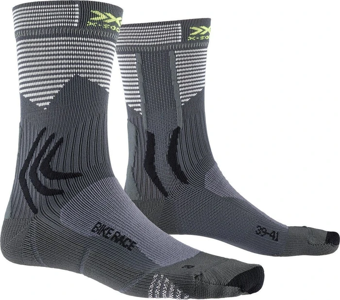 X-Bionic Bike Race Fahrradsocken charcoal/arctic white