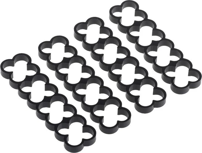 Alphacool Eiskamm Alu X16 Kabelkamm 4mm, schwarz, 4er-Pack