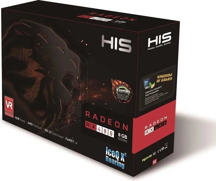 HIS Radeon RX 480 IceQ X² Roaring Turbo, 8GB GDDR5, DVI, HDMI, 3x DP