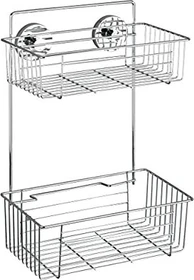 Wenko Vacuum-Loc Bari Duschregal Stahl silber