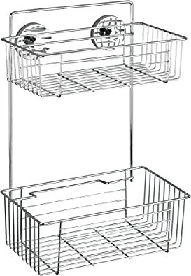 Wenko Vacuum-Loc Bari Duschregal Stahl silber