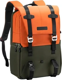 K&F Concept Kameratasche mit Regenschutz für 15,6-Zoll-Laptop, DSLR-Kameras orange