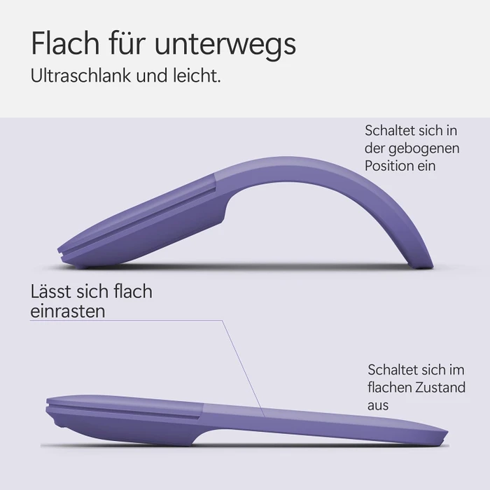 Microsoft Surface Arc Mouse, Violett, Bluetooth