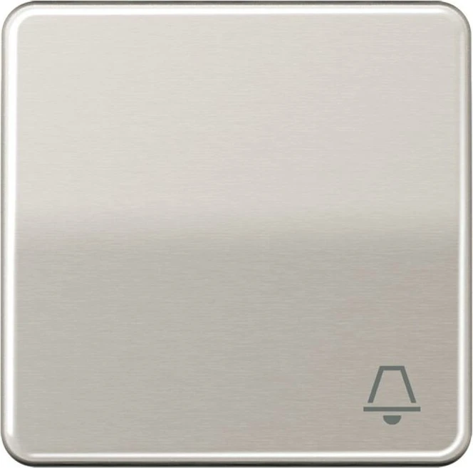 Jung Serie CD Wippe Metall mit Symbol "Klingel", platin