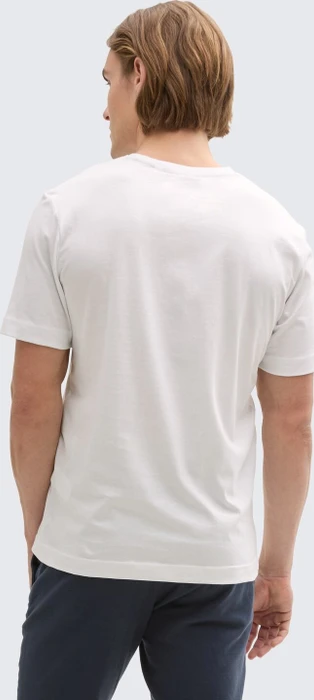 Tom Tailor Logo-Print T-Shirt kurzarm weiß (Herren)