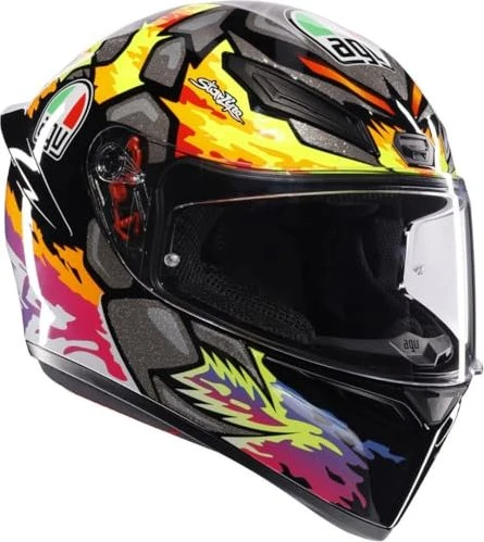 AGV K1 S E2206 Bezzecchi schwarz/grau/gelb/rosa
