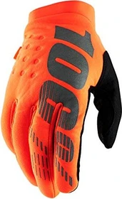 100% Brisker Fahrradhandschuhe fluo orange/black