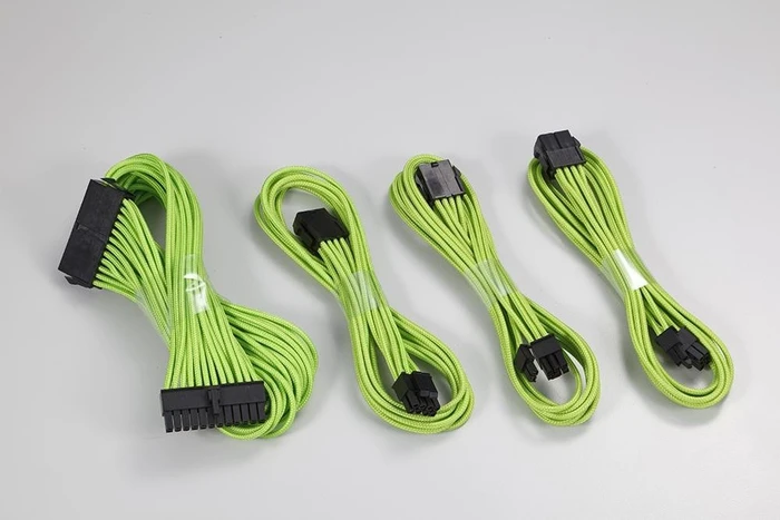 Phanteks Verlängerungskabel Kit für Netzteile, grün, 500mm
