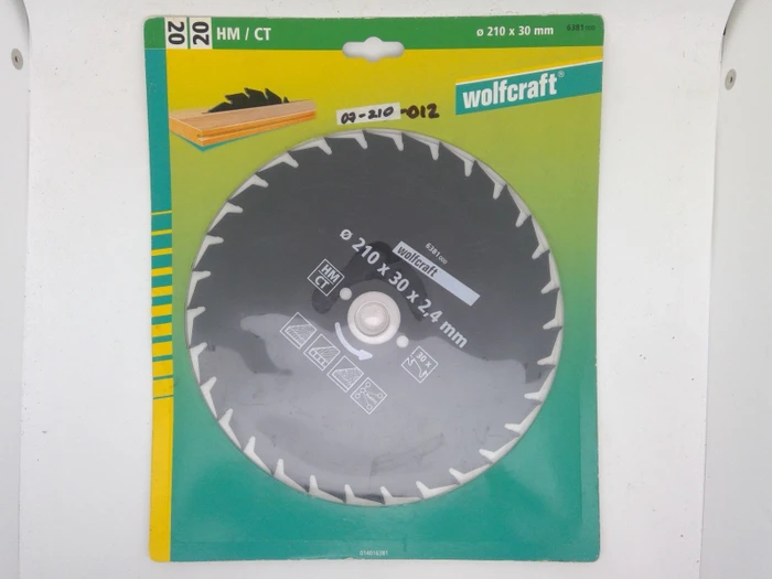 Wolfcraft Serie Grün Kreissägeblatt 30Z, 210x2.4x30mm, 1 Stück