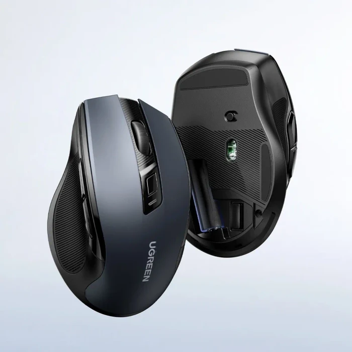 Ugreen MU006 Ergonomic Wireless Mouse, schwarz, USB/Bluetooth