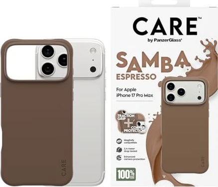 PanzerGlass Care Fashionable Case Samba Transparent w. White MagSafe für Apple iPhone 17 Pro Max