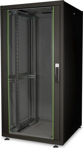 Digitus Professional Dynamic Basic Serie Wandschrank 32HE, Sicherheitsglastür, IP2X, schwarz, 800mm tief