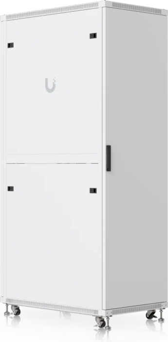 Ubiquiti 42U Rack Cabinet, 19" Rackschrank 42HE, mit Rollen, Glastür, weiß, 1000mm tief