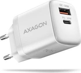 Axagon ACU-PQ30W PD3.0 & QC4+ 2x OUTPUTS Wall Charger 30W weiß