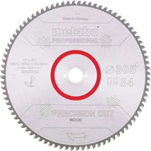 Metabo Precision Cut Kreissägeblatt 84Z, 305x1.8x30mm, 1 Stück