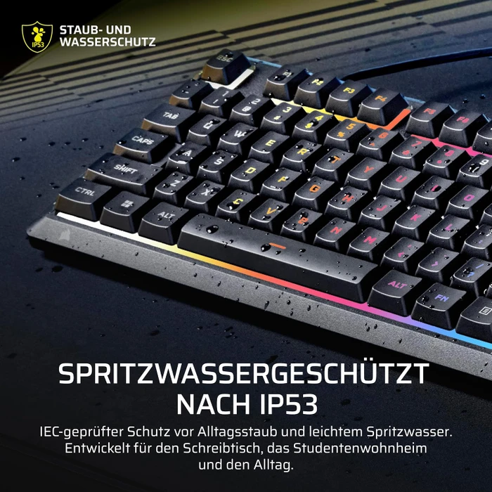 Corsair SKIFF 100 PLUS, schwarz, LEDs RGB, USB, DE