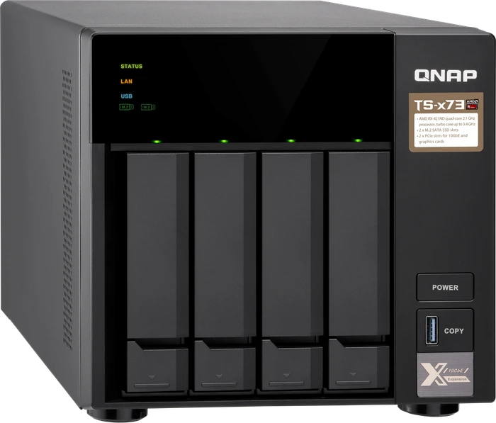 QNAP Turbo Station TS-473-8G, 8GB RAM, 4x RJ-45 1000Base-T, 4x USB-A 3.0
