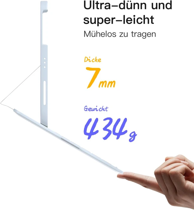 Inateck Superleicht Tastatur Hülle für iPad Air 6 11"/iPad Air 5/iPad 10/iPad Pro 11", DE