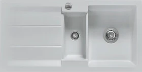 systemceram Genea 100 F Einbau Becken reversibel mit Ablauffernbedienung alu