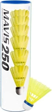 Yonex Mavis 250 Badmintonbälle gelb, 6 Stück
