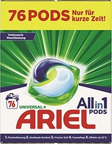 Ariel Universal+ Allin1 Pods Waschmittel, 76 Stück