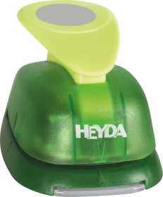 Heyda Hebel-Motivstanzer XXL, Kreis, gelb/grün, 45mm