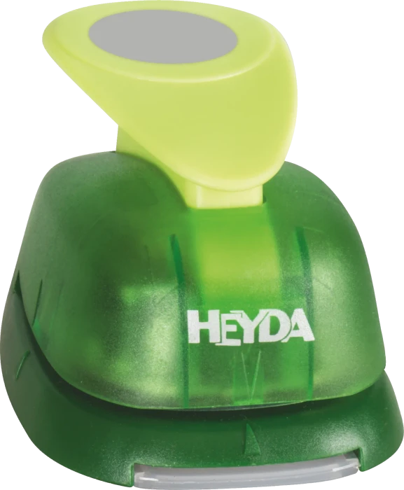 Heyda Hebel-Motivstanzer XXL, Kreis, gelb/grün, 45mm