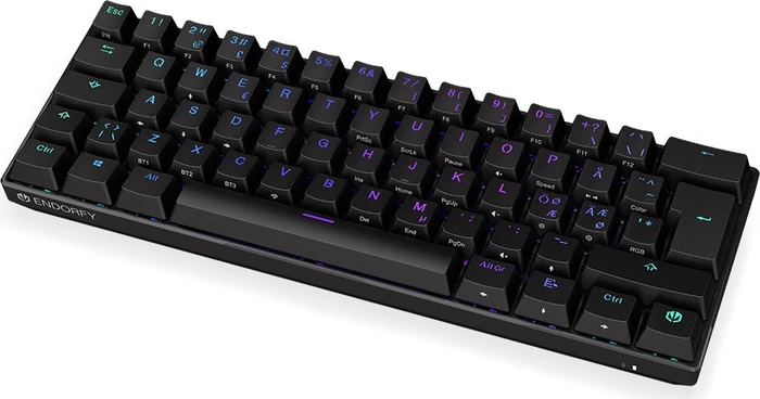 Endorfy Thock Compact Wireless Red, PBT, LEDs RGB, hot-swap, Kailh Box RED, USB/Bluetooth, ND